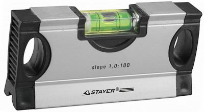 STAYER MINI 1,0 : 100 уровень для ″водных″ работ с фиксированным углом