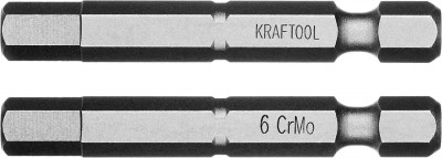KRAFTOOL HEX 6, 50 мм, 2 шт, Торсионные биты (26127-6-50-2)