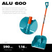 GRINDA Alu-600, снеговая лопата, алюминиевый черенок, пластиковый ковш 590мм (39942) PROLine