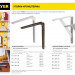 STAYER 500 х 330 х 30 х 4 мм, белый, усиленный уголок-кронштейн (37424-1)
