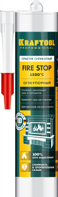KRAFTOOL KRAFTFLEX FR150 Fire Stop 300 мл черный, Огнеупорный силикатный герметик (41260-4)
