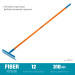 GRINDA PR-12S FIBER, 310 х 80 х 1500 мм, 12 прямых зубцов, углеродистая сталь, фибергласовый черенок, садовые грабли, PROLine (39652)