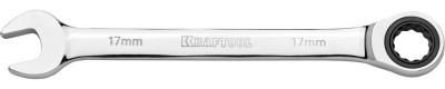 Комбинированный гаечный ключ трещоточный 17 мм, KRAFTOOL