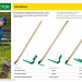 РОСТОК 120 х 24 х 1370 мм, углеродистая сталь, закалено, покрытие краска, деревянный черенок высш. сорт, малый плоскорез (421590)
