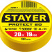 STAYER PROTECT-20, 19 мм х 20 м, 5 000 В, желтая, изолента ПВХ, Professional (12292-Y)