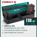 KRAFTOOL Cobalt, 118 шт, (1-13 мм), сталь М42, HSS-Co(8%), набор сверл по металлу (29656-H118)