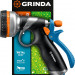GRINDA RM-8, 8 режимов, курок сзади, металлический с TPR, поливочный пистолет, PROLine (8-427143)