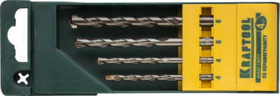 KRAFTOOL EXPERT 4 шт: 4-4-6-8 мм, Набор сверл по керамограниту (29170-H4)