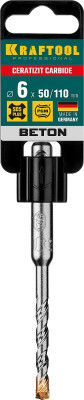 KRAFTOOL Ceratizit Carbide, 6 х 110 мм, SDS-plus бур (29320-110-06)